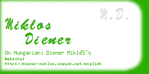 miklos diener business card